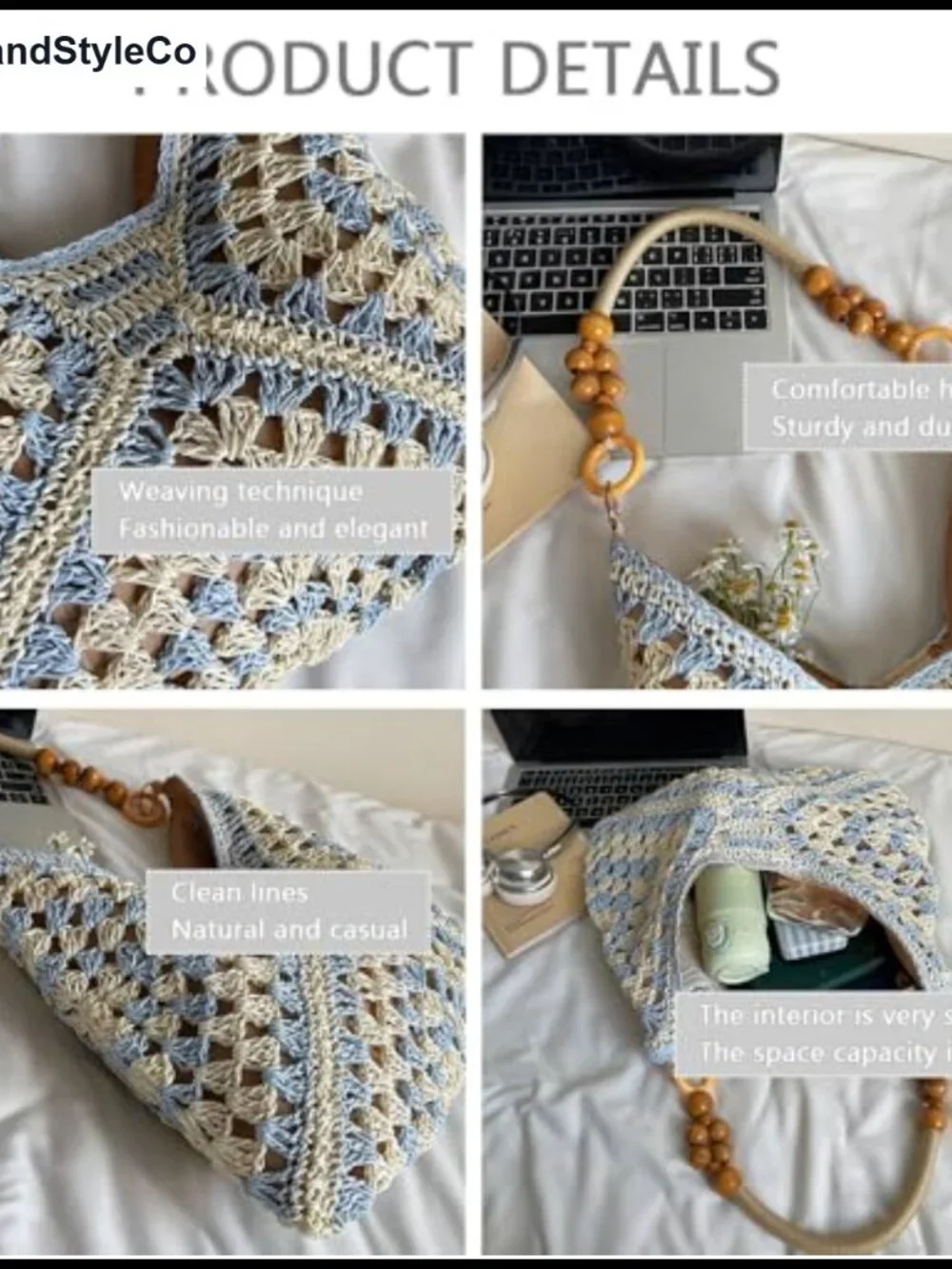 Boho Straw Hobo Bag Women Slouchy Shoulder Tote Beach Summer Handbag Woven